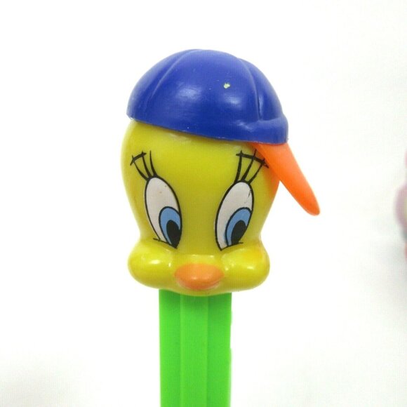 Set of 2 Vintage Pez Candy Dispensers Easter Bunny Warner Bro Tweety Bird Footed - Picture 3 of 5